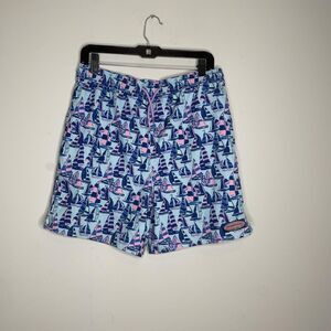 Vineyard Vines Swim Trunks Mens Extra Large Sailboat Print Quick Dry Shorts